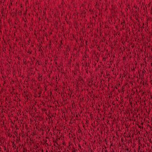 Césped artificial de color rojo granate al corte