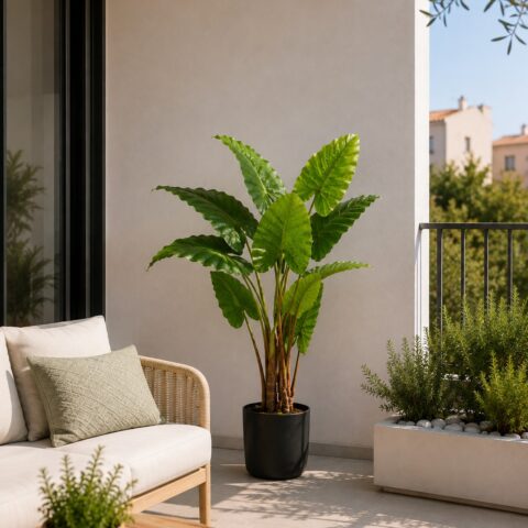 ALOCASIA TRONCO NATURAL 150CM